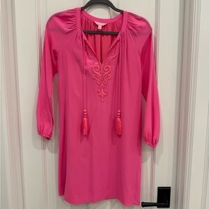 Lilly Pulitzer Pink Embroidered Tunic Dress